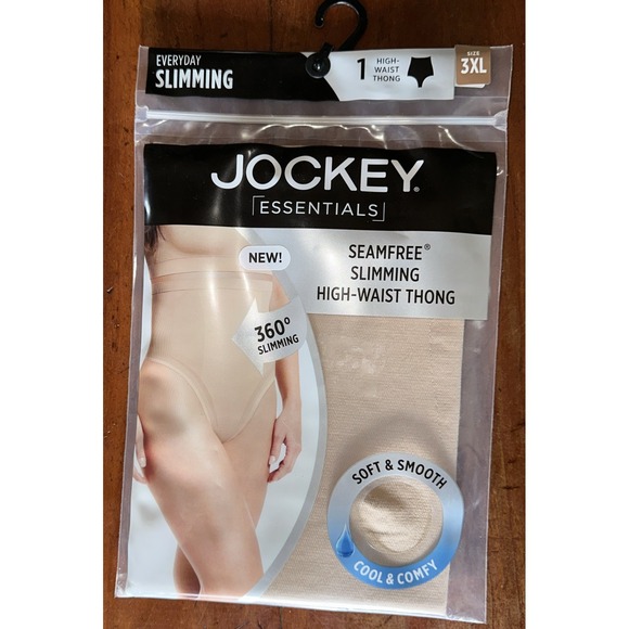 Jockey Other - Jockey Essentials 3XL Seamfree High Waist thong beige Panty Underwear NWT